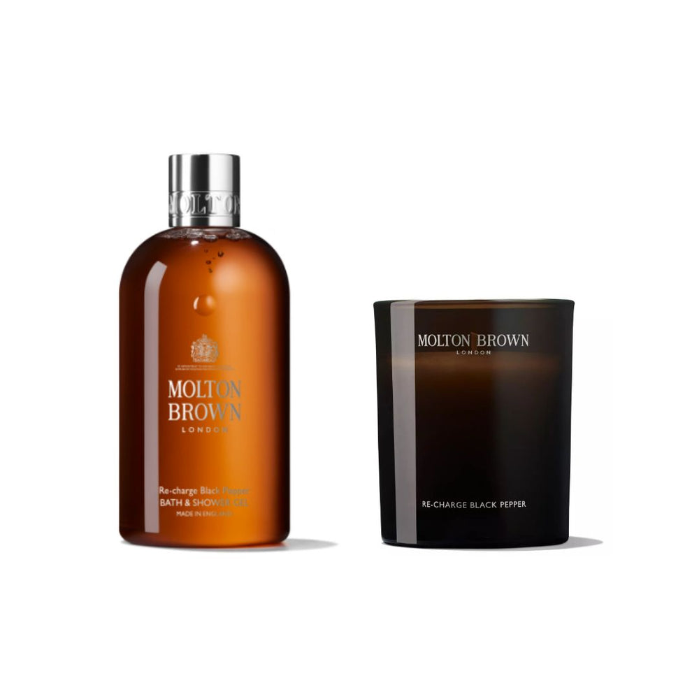 Re-charge Black Pepper Signature Candle & Shower Gel Gift Set